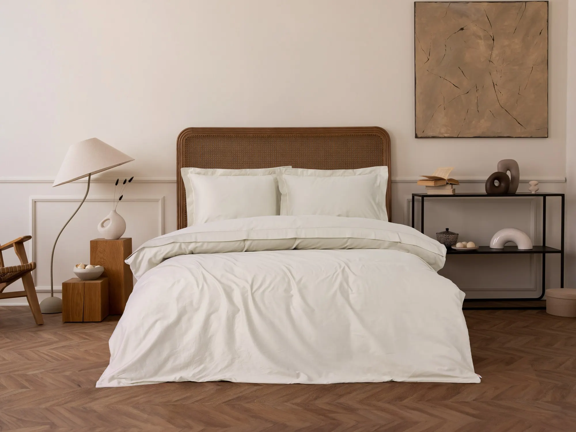 Komplet pościeli satynowej ELEGANT 135x200 poszewka 80x80 beżowy