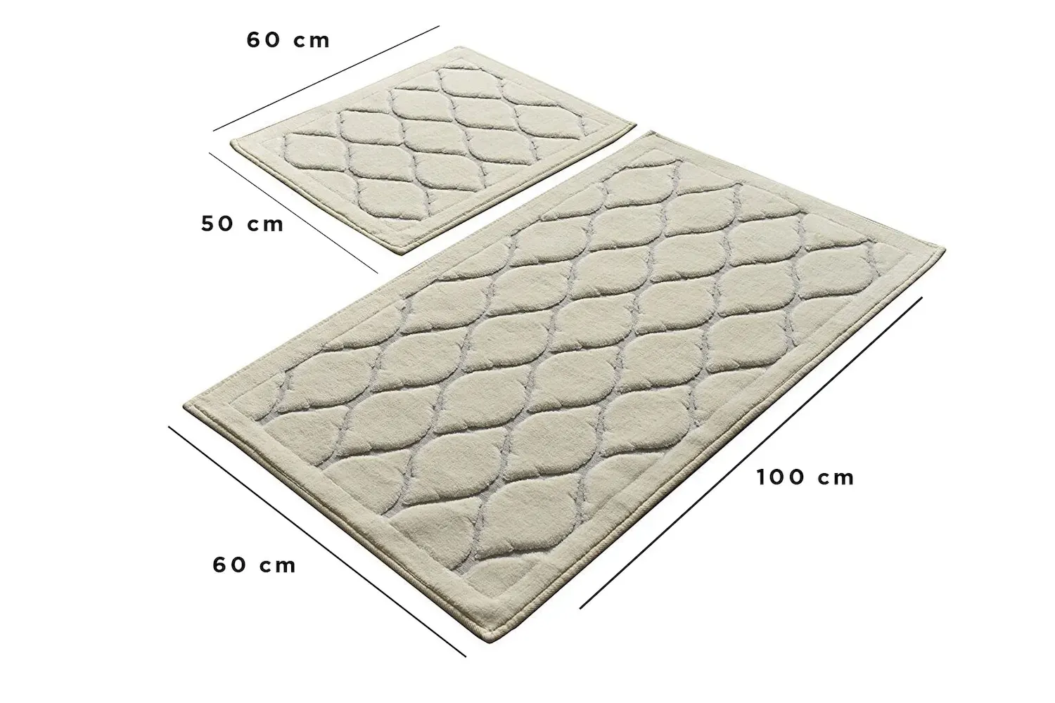 Zestaw dywanik kąpielowych (2 części) DANTE ecru Zestaw dywanik kąpielowych (2 części) DANTE ecru