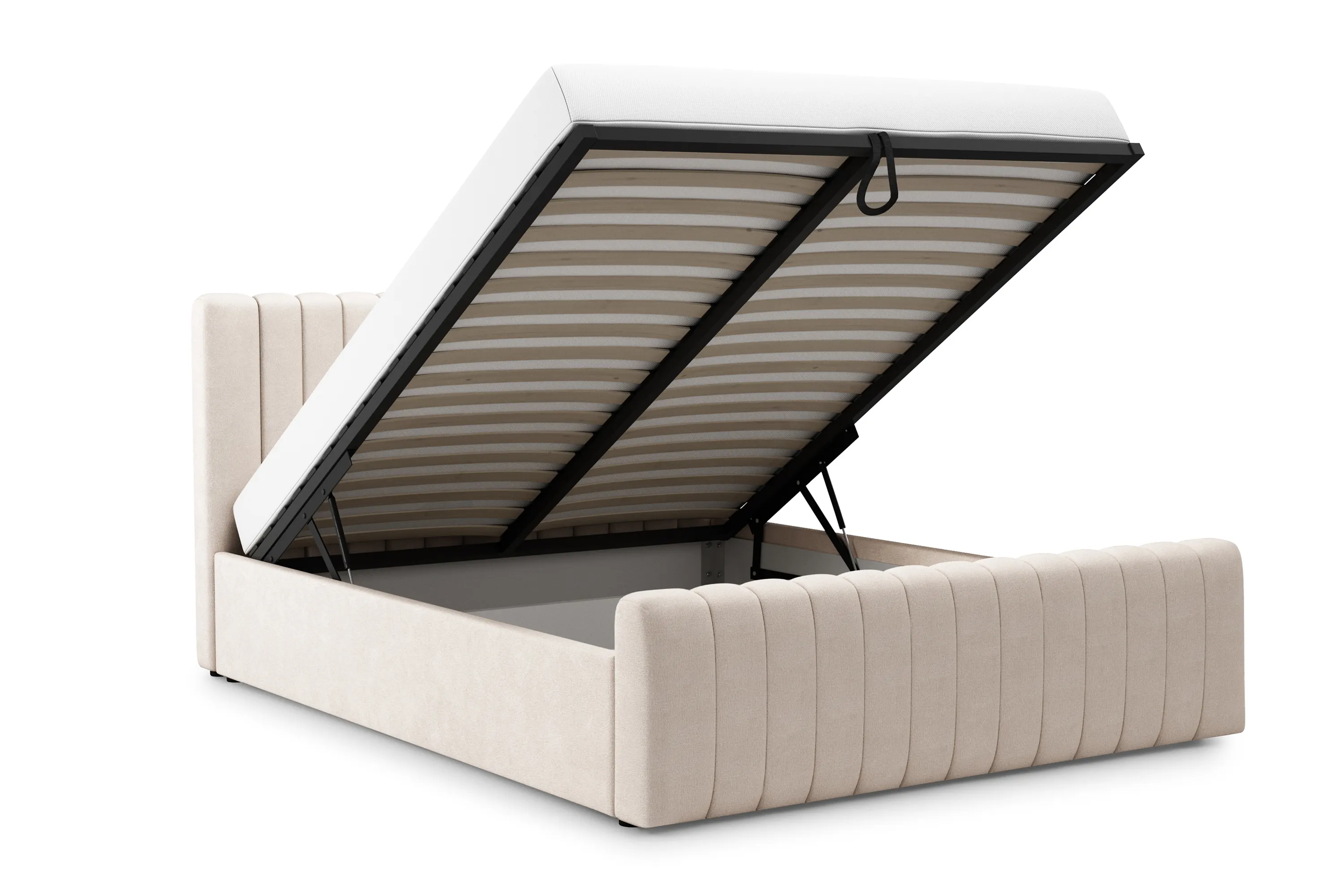 Łóżko Nicole z pojemnikiem / 140x200 / Salvador (SIC) 1 - jasnobeżowy - B_158728