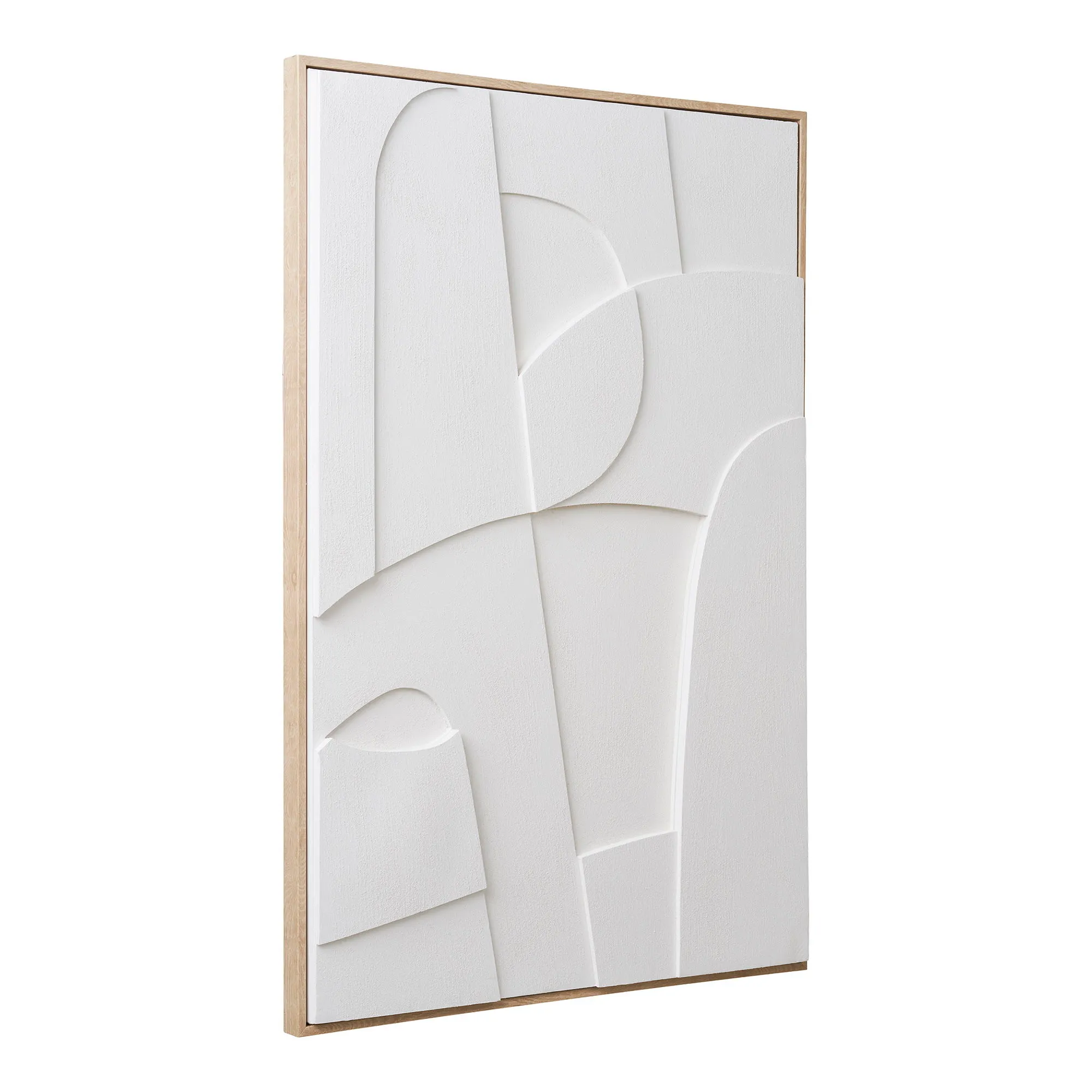 Dekoracja ścienna z płaskorzeźbą MADELINE 1 szer. 60 wys. 90 cm biały