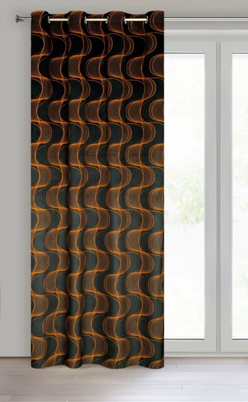 ZASŁONA GOTOWA POLA 140 X 250 CM CZARNY - EU_385846