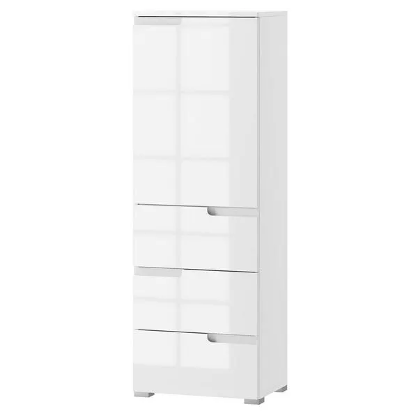 Szafka SELENE 11 1-drzwiowa z szufladami biały połysk 145x50x35cm Szafka SELENE 11 1-drzwiowa z szufladami biały połysk 145x50x35cm
