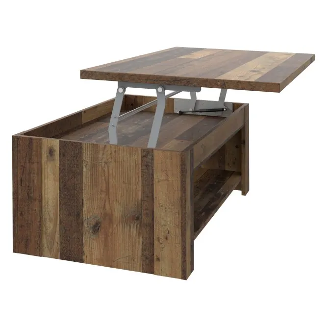 Stolik kawowy z półką CLIF - regulacja wysokości blatu - DURT511-H51