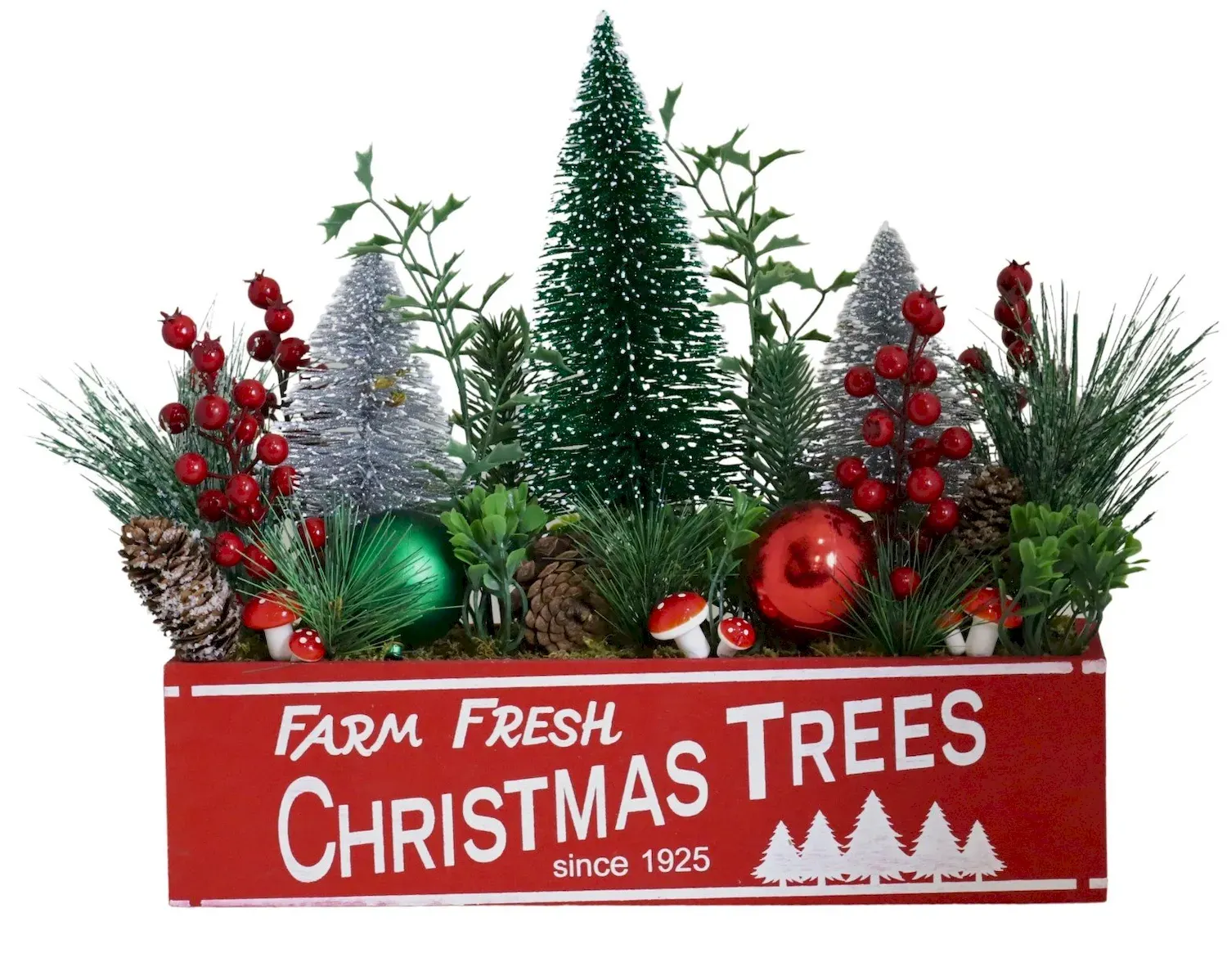 Dekoracja świąteczna W DONICZCE wielokolorowa