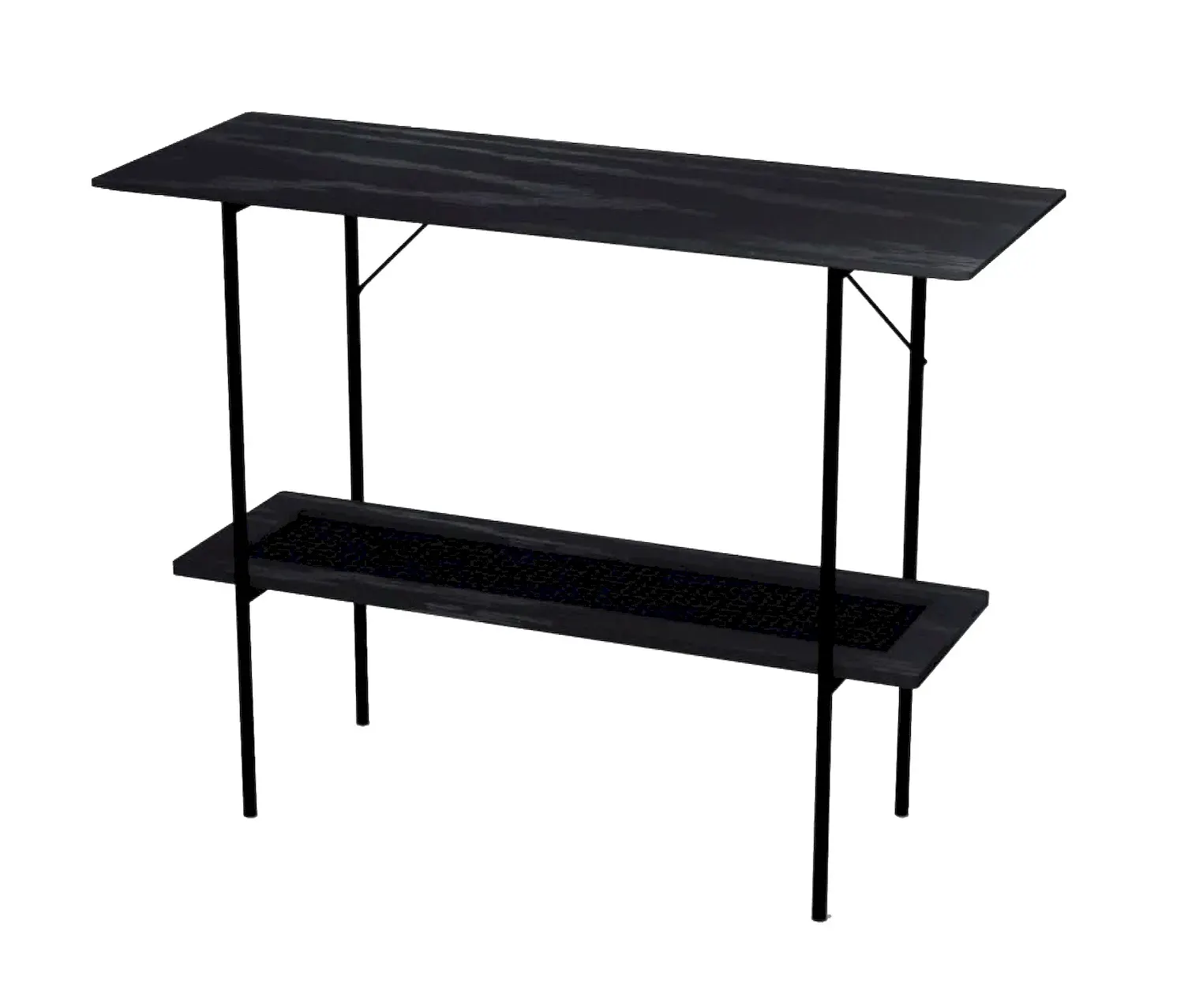 Konsola PENSACOLA z półką - czarna