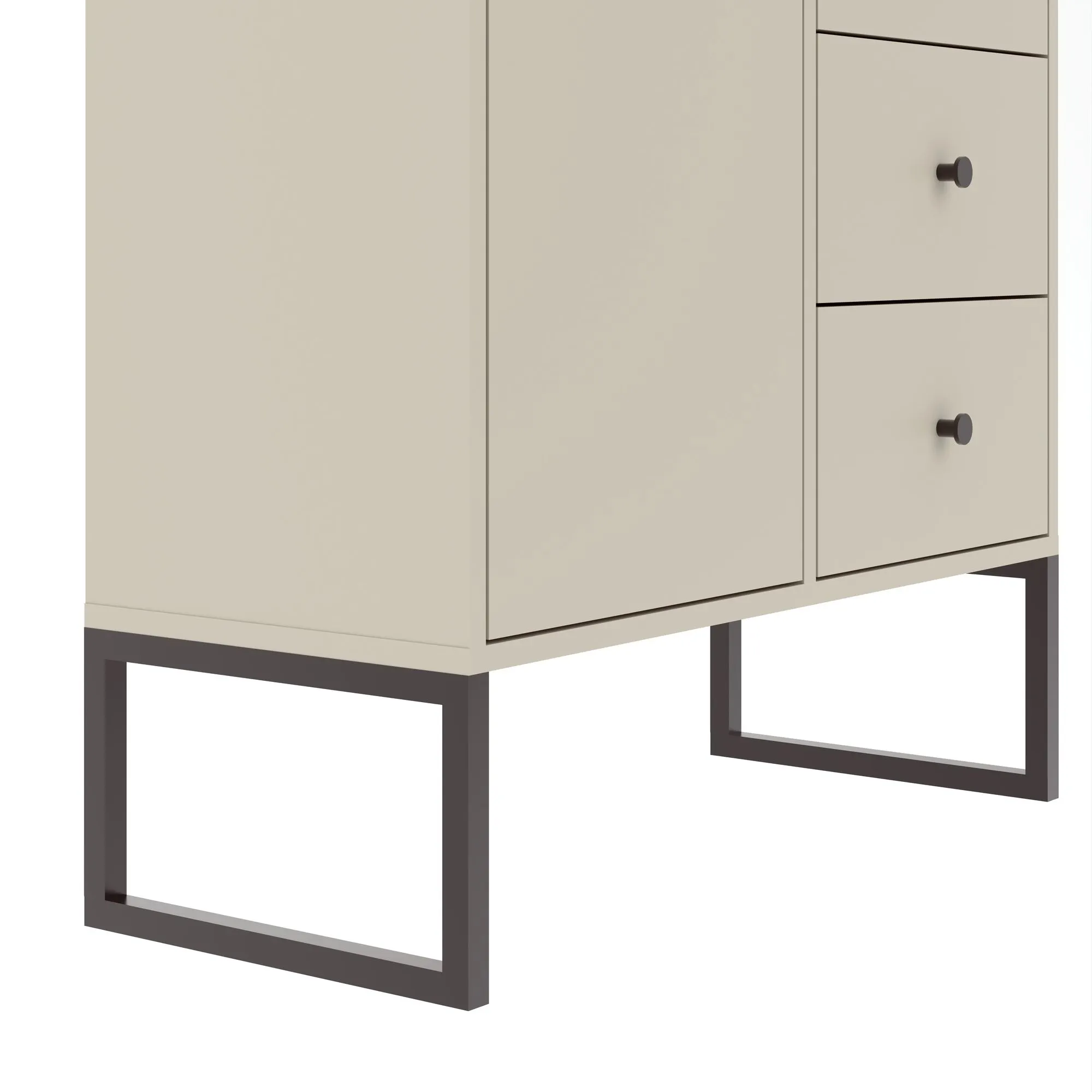 Komoda 1-drzwiowa z 3 szufladami LINEA kaszmirowa - INT_5003445