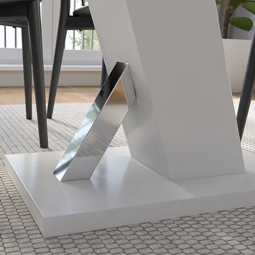 Stół na podstawie TORRE 90x138 beton jasny biały