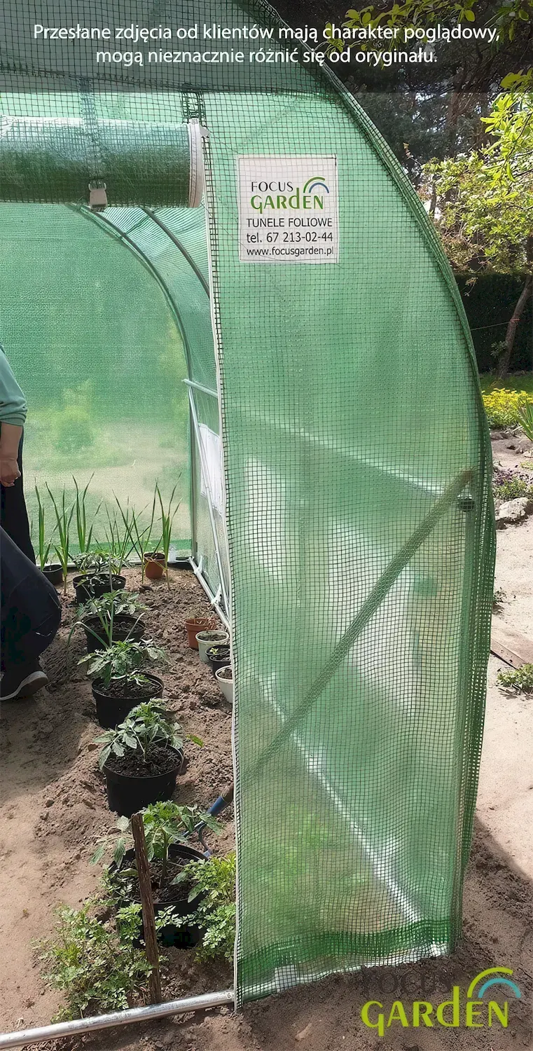 Tunel foliowy CULTIVO 2x4x2m (8m2) 3 sekcje zielony — zdjęcie 10