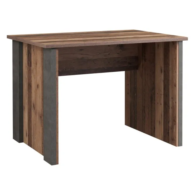 Biurko minimalistyczne CLIF 70x103 cm  - old wood vintage, beton
