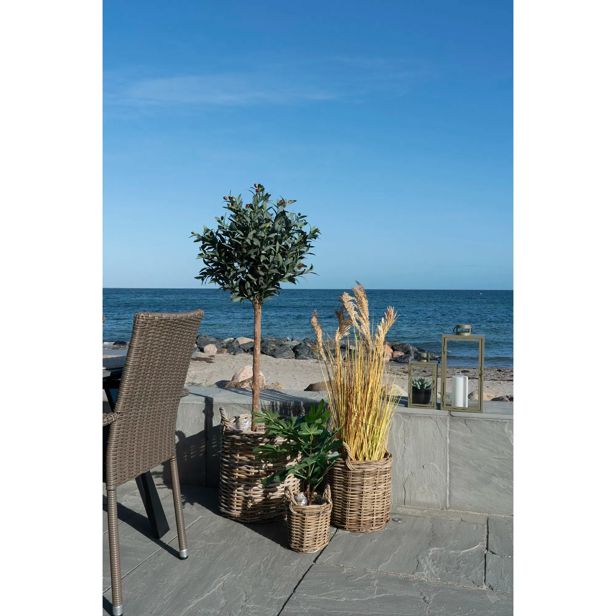 Kosze rattanowe SEMA zestaw 3 sztuk naturalny - 4401300