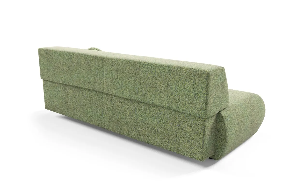 Sofa rozkładana z pojemnikiem PUENTE 214 cm zielona — zdjęcie 7