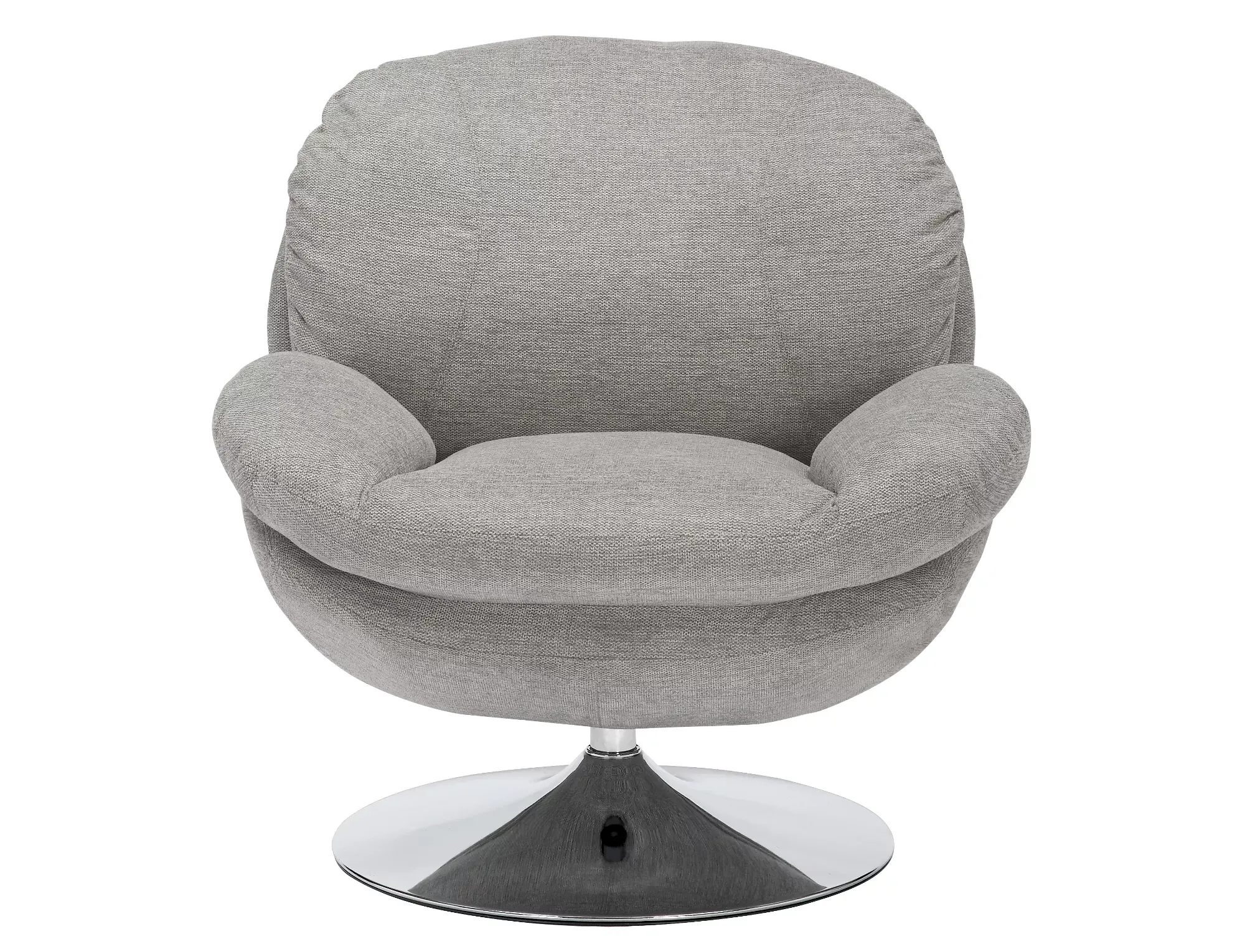 Fotel obrotowy BRIGITTE BREGO jasnoszary/chromowana noga - BRIGITTEBRSZ07