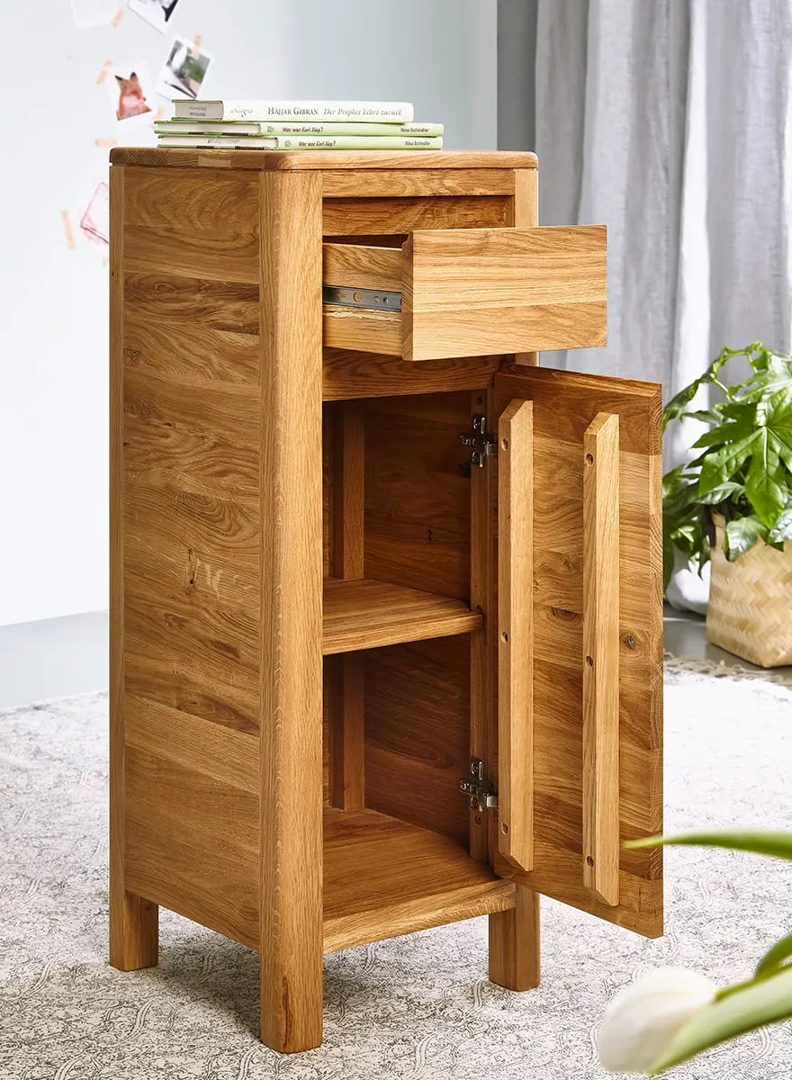 Komoda dębowa wysoka Gialo 79x30x30 cm - 2SGIA21