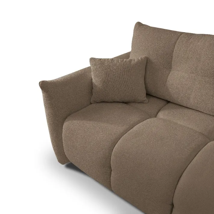 Narożnik rozkładany z pojemnikiem BASE SICURIO 257 cm L/P pikowany caffe latte - BASE_NAR_SICURIO45