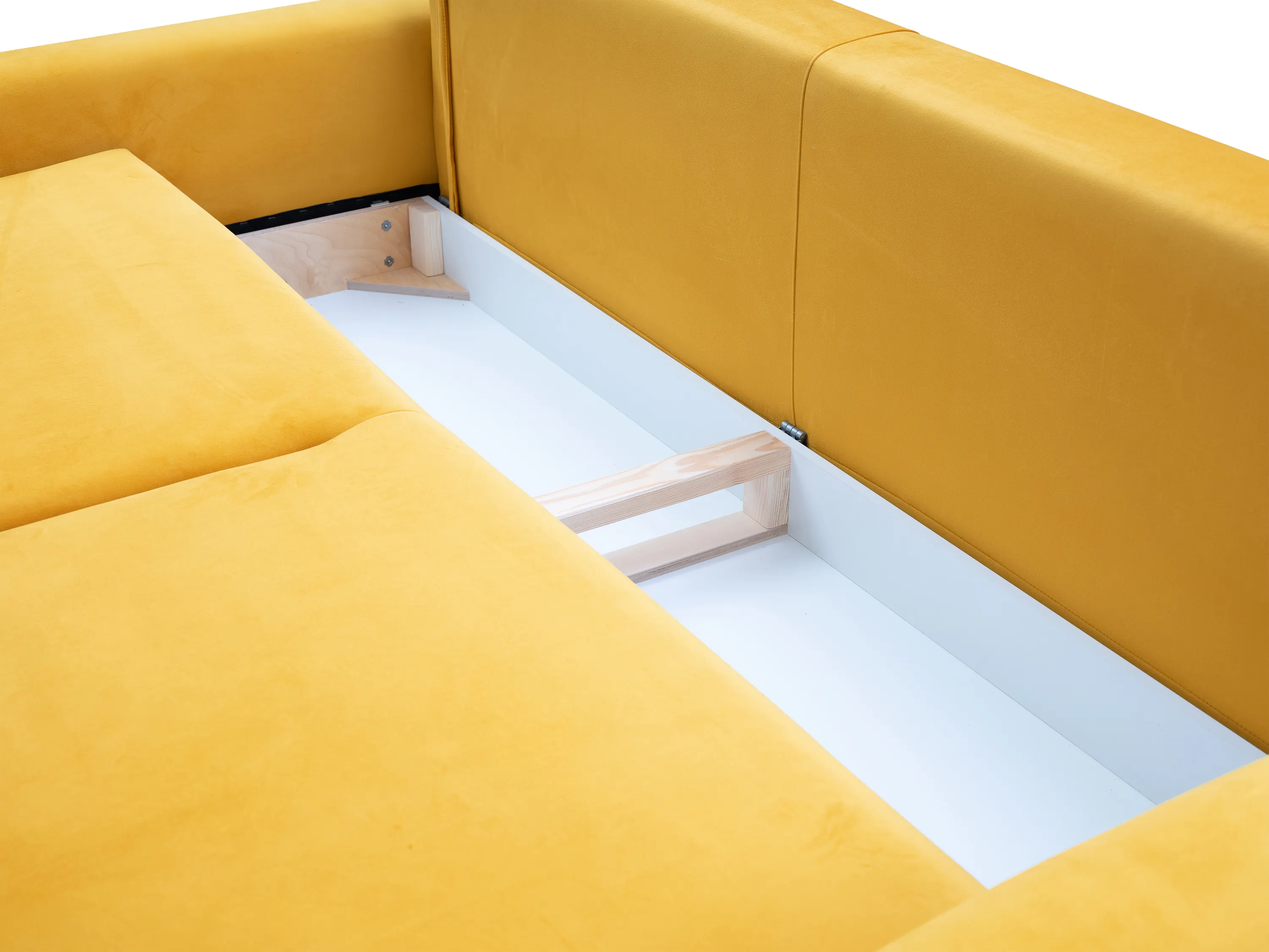 Sofa rozkładana z pojemnikiem VENA VELLUTO 244 cm musztardowa - VENA_SO_VELLUTO8