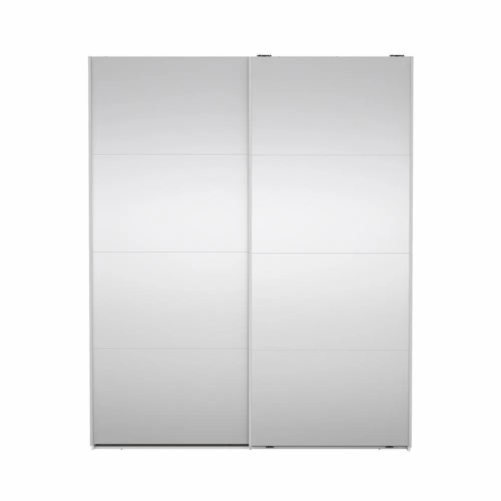 Szafa przesuwna 2-drzwiowa z lustrami BERGAMO 180 x 220 cm biała - TV_65200/1549MI