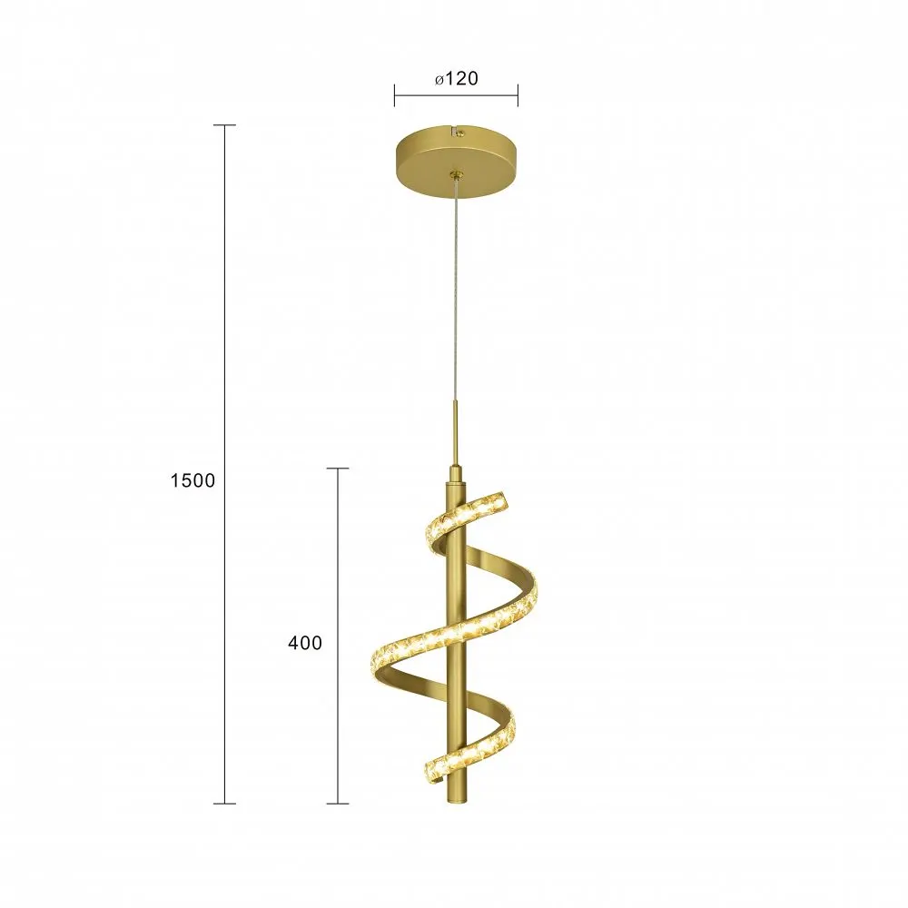 Lampa wisząca CLARET pojedyncza z dekoracyjnymi kryształami i ściemniaczeM typu "klik" - 6209-0115