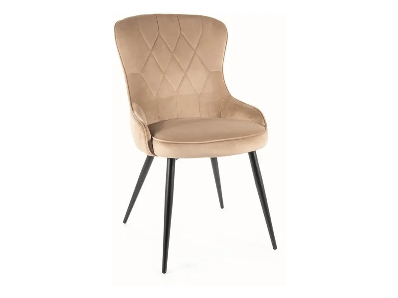 KRZESŁO LOTUS VELVET CZARNY STELAŻ/BEŻ BLUVEL 28 SIGNAL