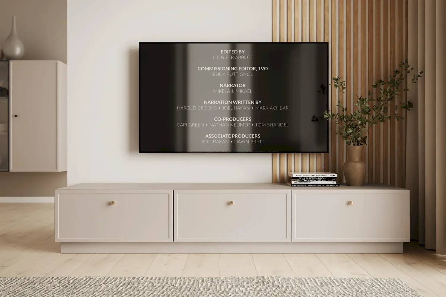 Szafka RTV z klapą i 2 szufladami LORINI 200 - cashmere gałka złota cokół - B_166781