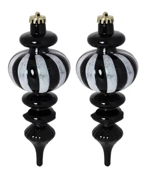 Komplet 2 bombek SOPLE 5606 czarno-białe