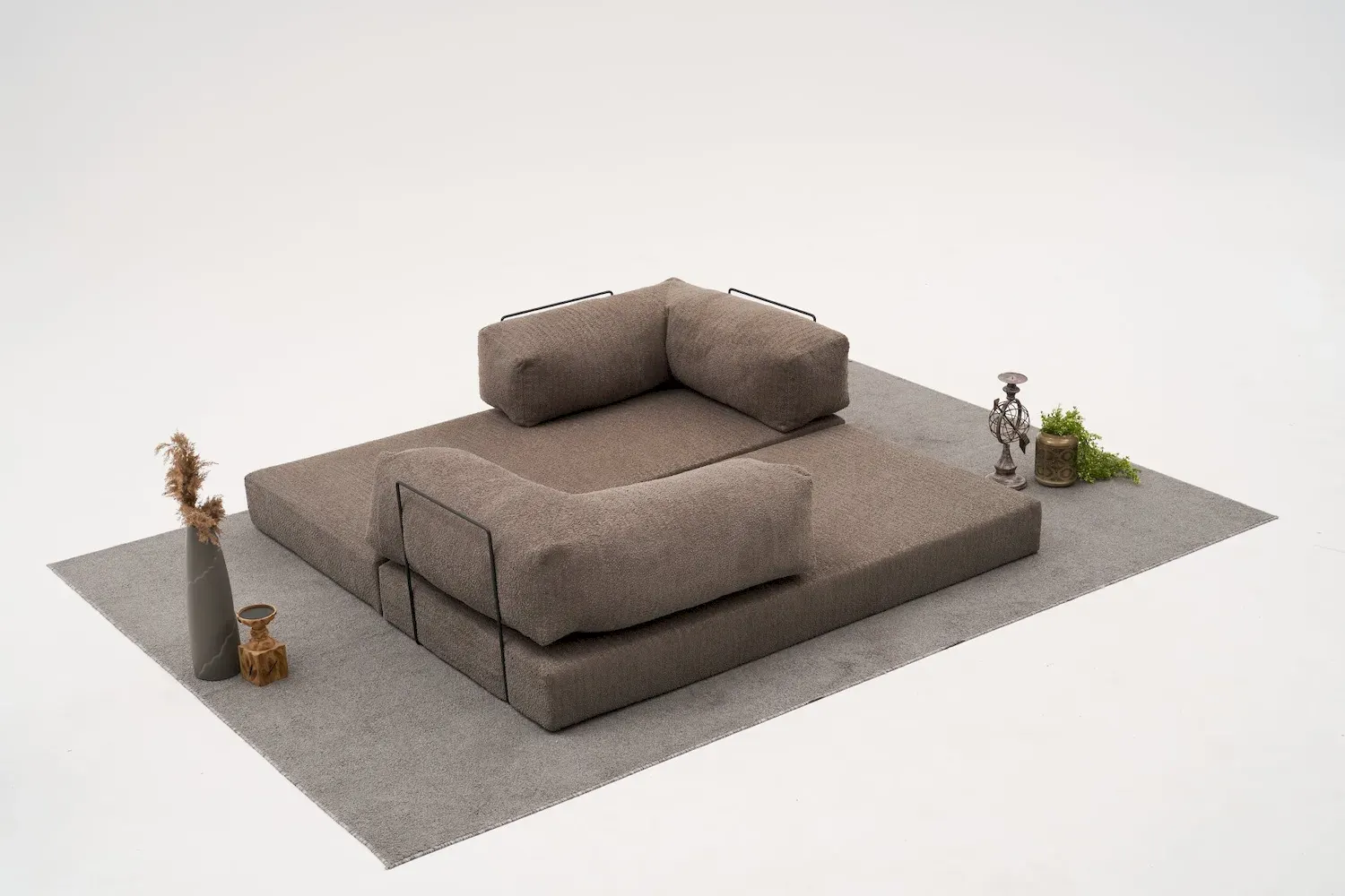 Sofa 3-osobowa rozkładana COMFORT szara - ASI_825BLC5218