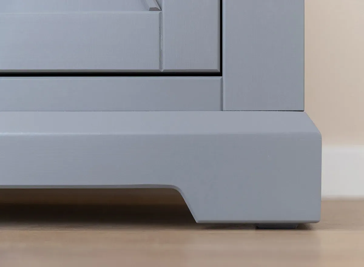 Witryna drewniana 1-drzwiowa z 2 szufladami MARONE ELITE popielaty - PLMEL01/S