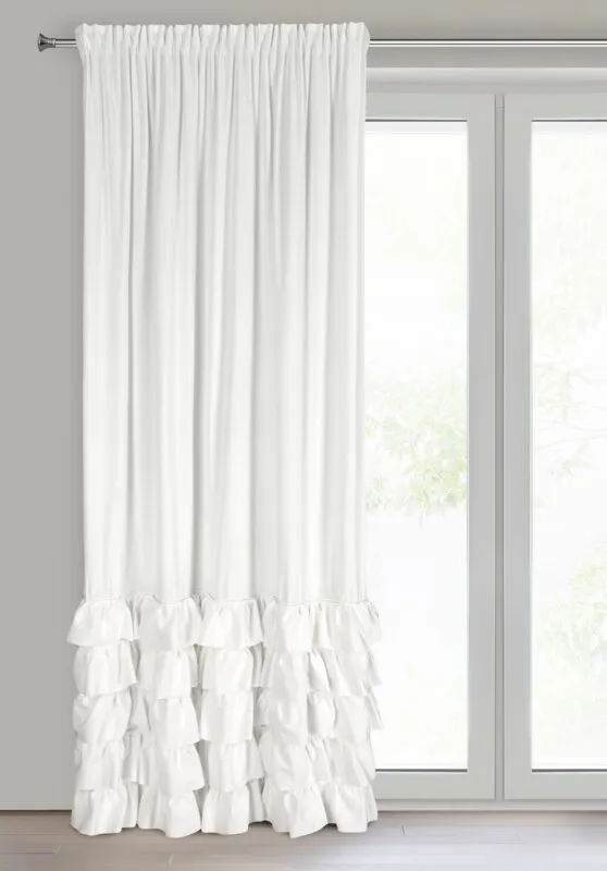 ZASŁONA GOTOWA CARLI NA TAŚMIE 140 X 270 CM BIAŁY - EU_454030