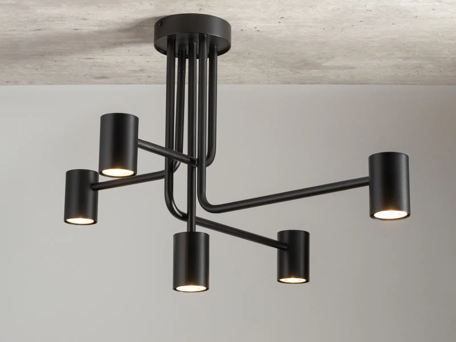 Lampa sufitowa/plafon LUIS 5 czarny