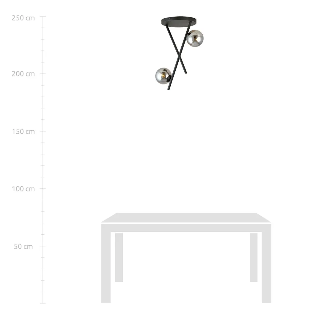 Żyrandol RIVER Czarny 1196/2 - 1196/2