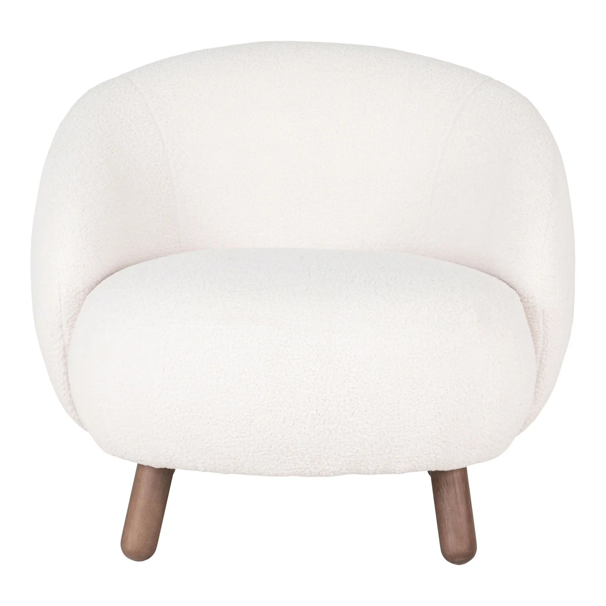 Savona Fotel baranek Biały, Orzech - 1101185