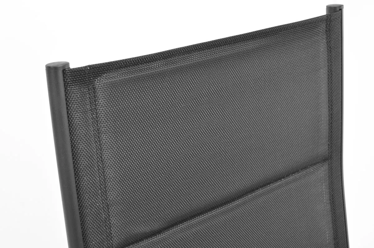 Krzesło ogrodowe składane MODENA aluminiowe czarne - FE5906948127692