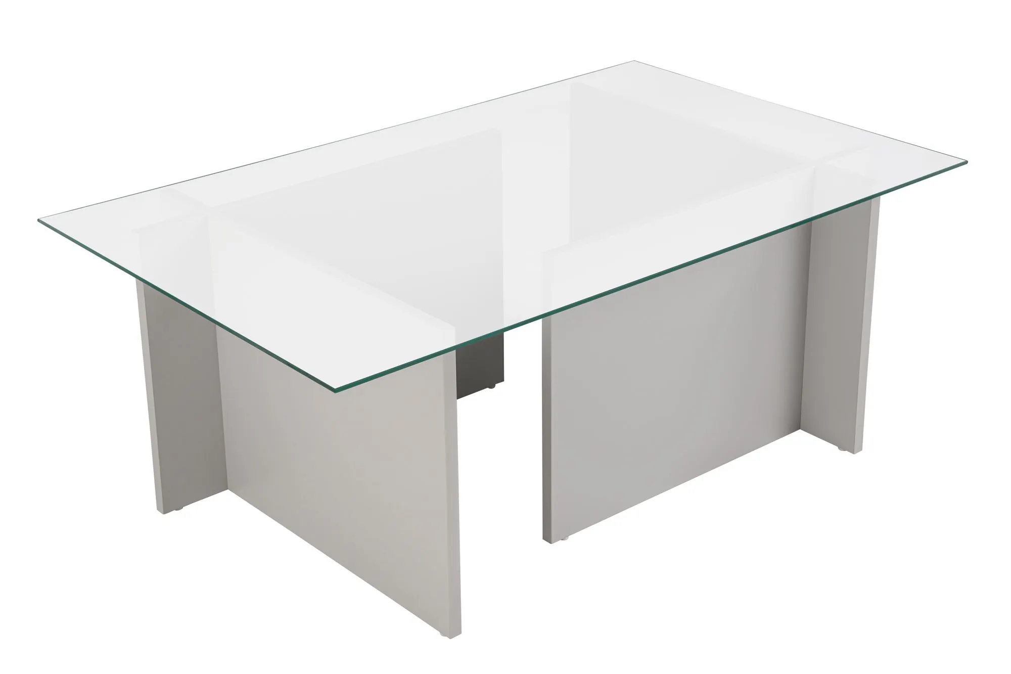 Stolik kawowy VETRINO 65x105 cm szkło hartowane szary