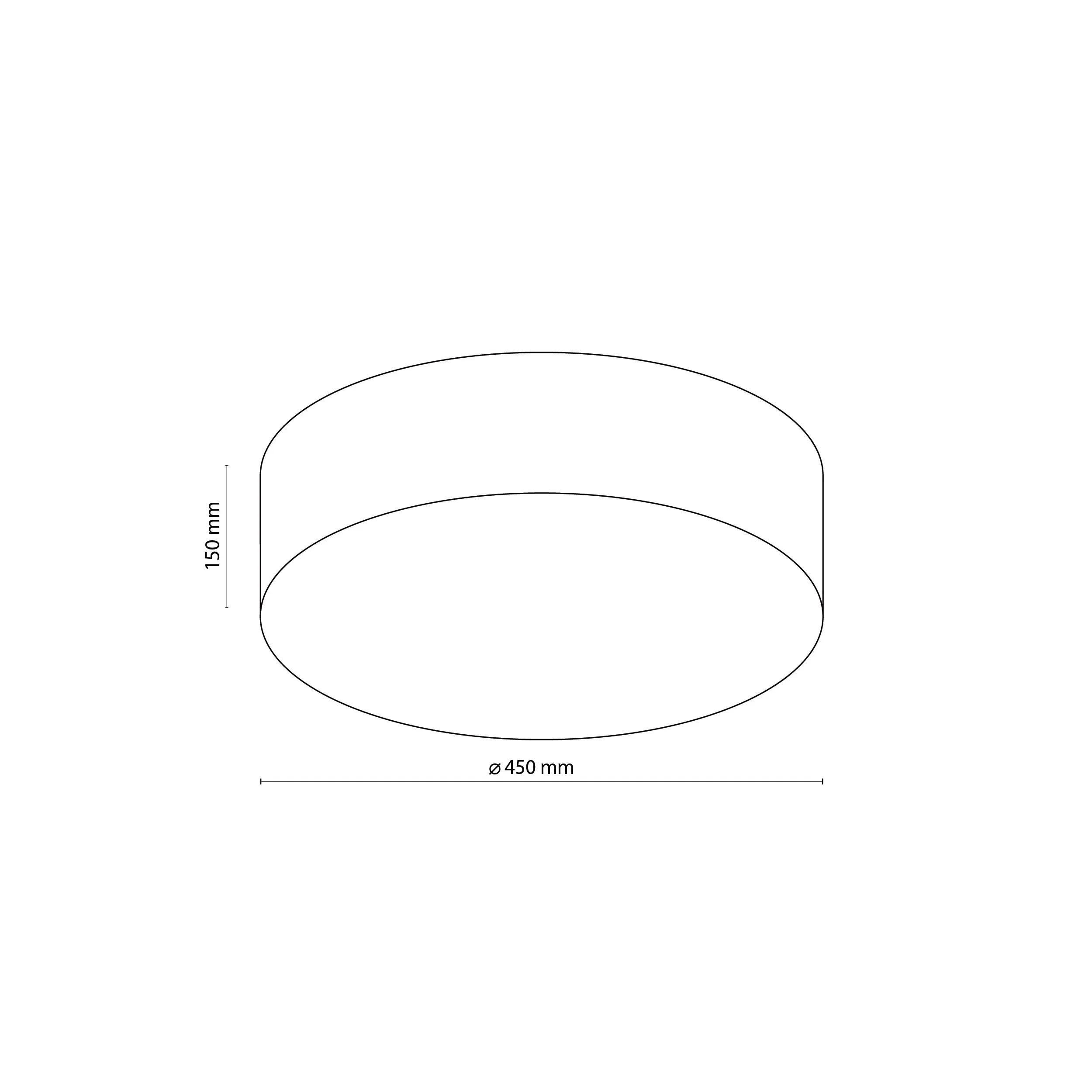 Lampa sufitowa RONDO biała okrągła 45x15cm - TK_1086