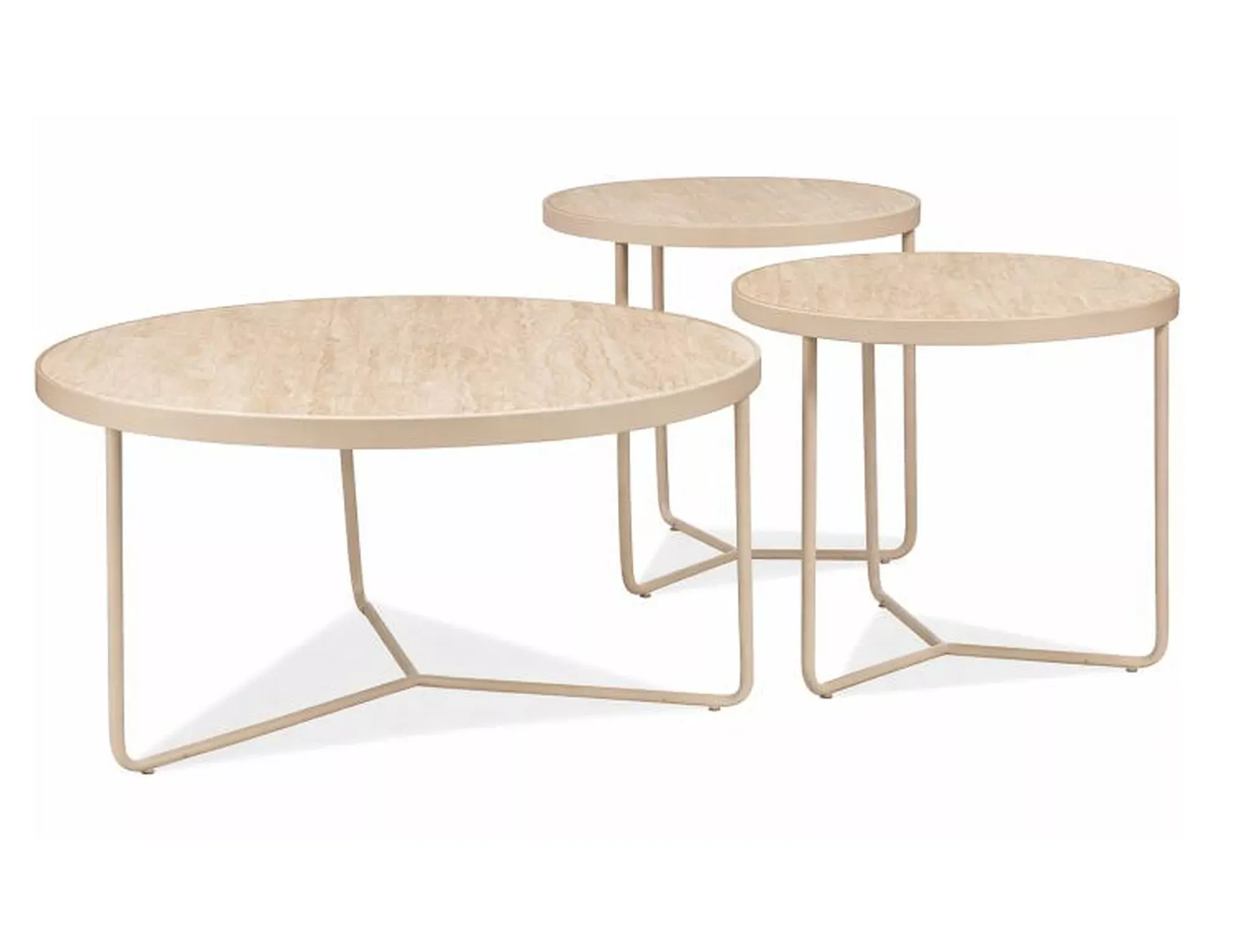 Zestaw stolików kawowych DEMETER 50x80 travertine kaszmir Zestaw stolików kawowych DEMETER 50x80 travertine kaszmir