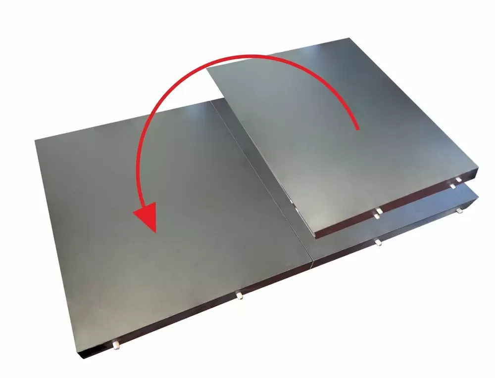 Stół rozkładany NEVIO z lamelami dąb artisan/czarny 125(170)X75 - NEVIODACZ125