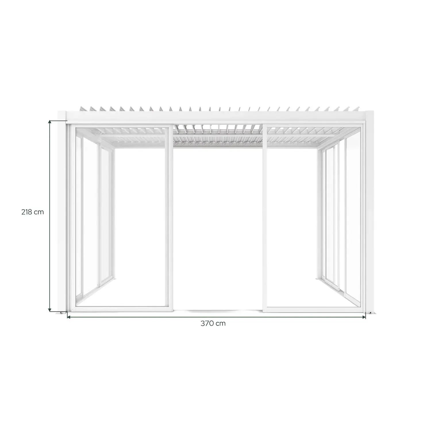 Drzwi przesuwne S8 LUXE 370x218cm do pergoli 4m białe 1 Esti&Esta — zdjęcie 10