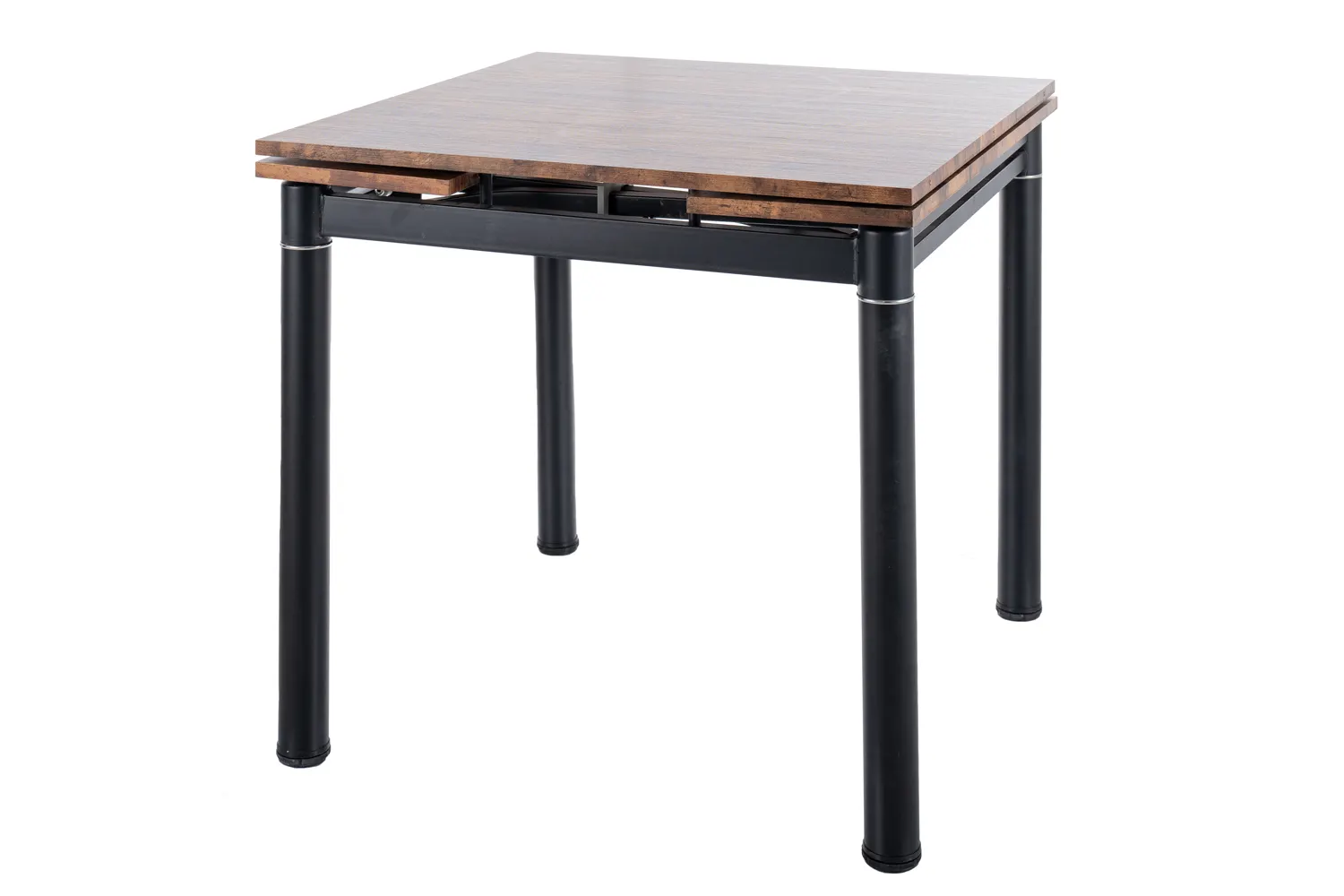 STÓŁ GD-082 rozkładany 80(131)x80 Orzech, Czarny 80(131)x80