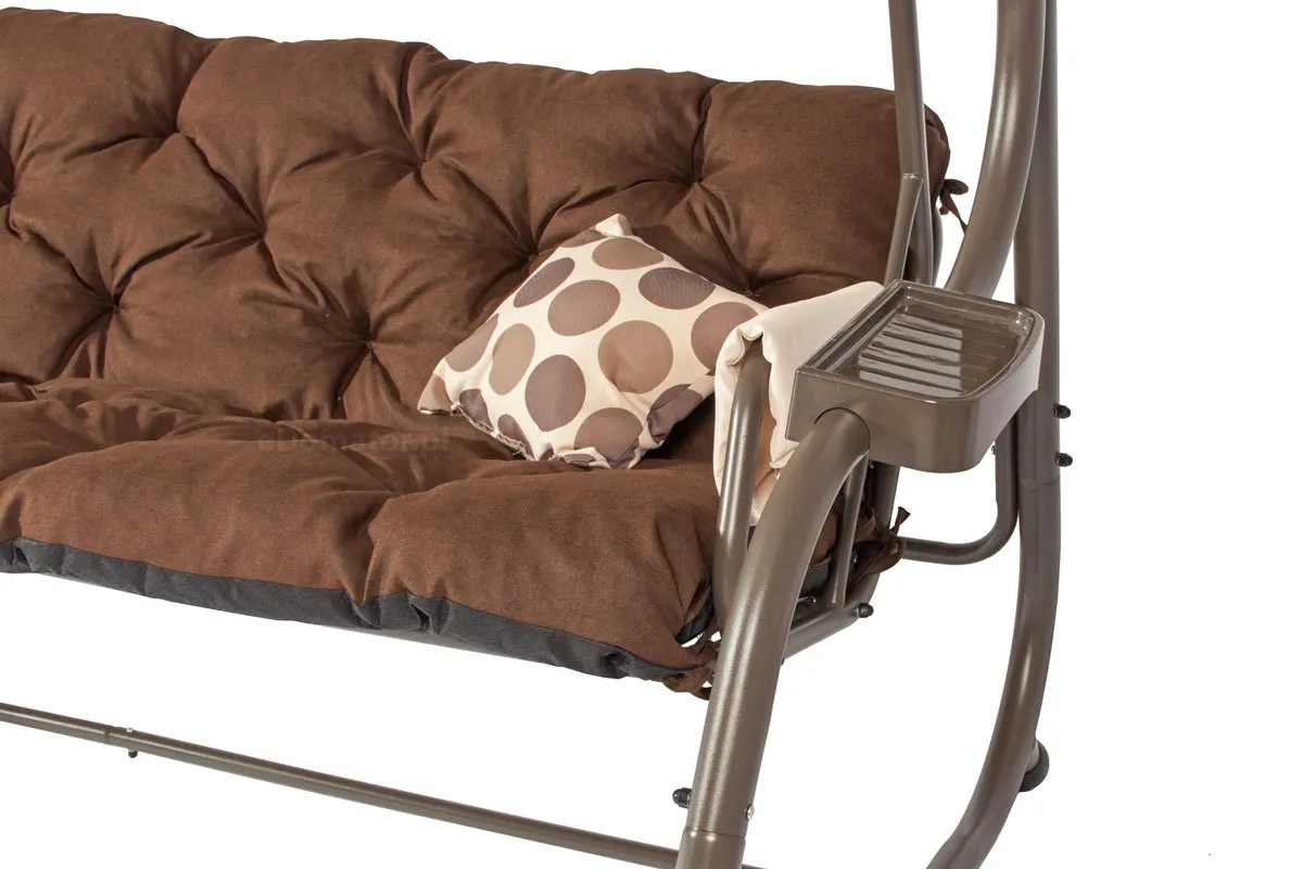 Gruba poduszka na huśtawkę 180/60/60 - brąz - FE5906948106598