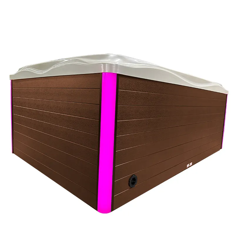 Jacuzzi ogrodowe 2-os. z hydromasażem SPA-749 200x135 cm biały/brązowy - HS_SPA749-3284