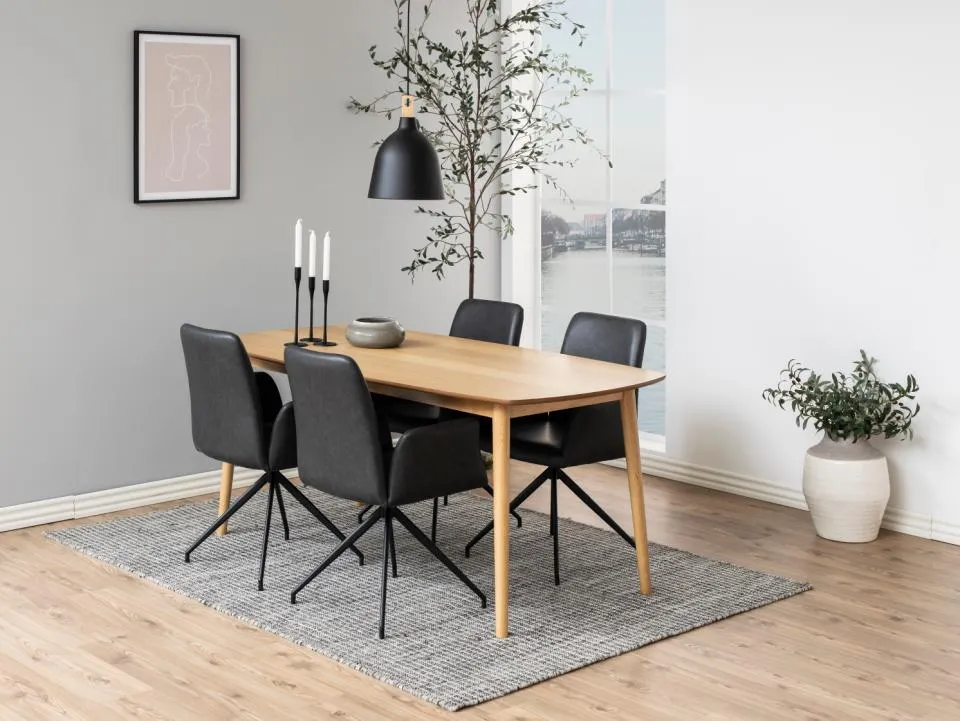 Krzesło obrotowe z podłokietnikami TOSCA Czarny, Czarny - 0000082021