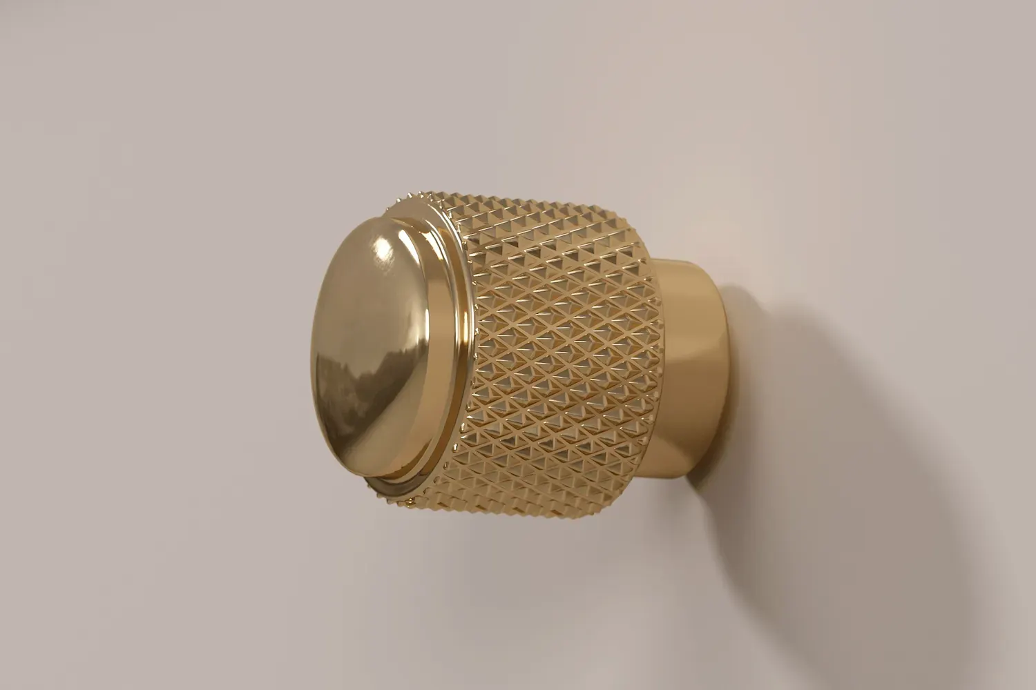 Komoda 2-drzwoiowa z 3 szufladami LORINI 150 - cashmere gałka złota cokół - B_166764