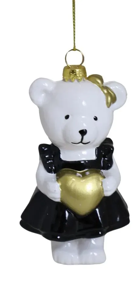 BOMBKA plastikowa MIŚ BIAŁY w czarnej sukience 8340 BOMBKA plastikowa MIŚ BIAŁY w czarnej sukience 8340