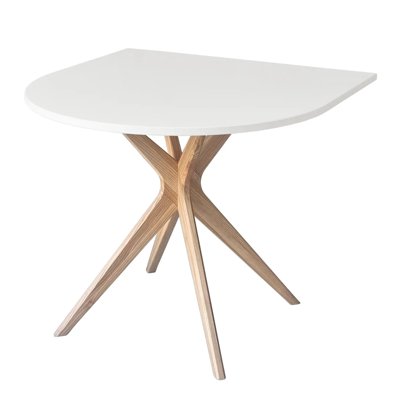 Stół półowalny JUBI Racetrack 90x90cm biały