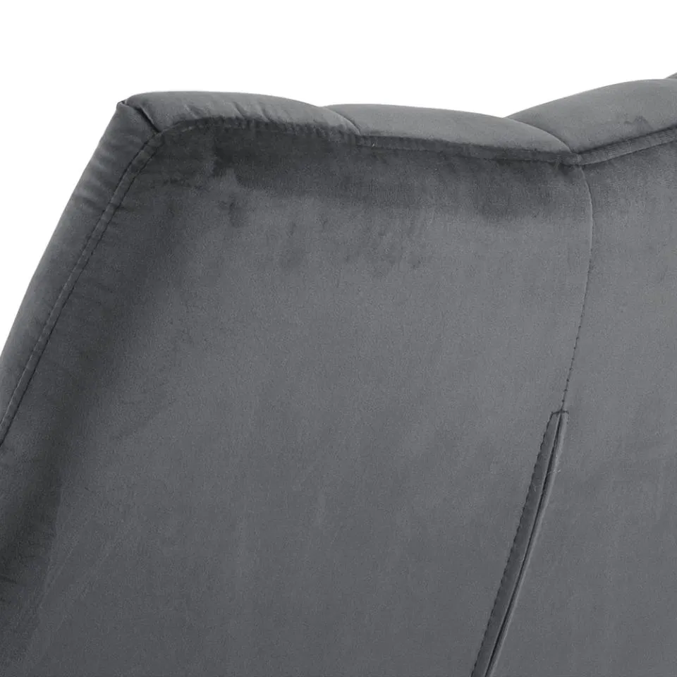 Fotel obrotowy pikowany LUCY Szary - 0000086682