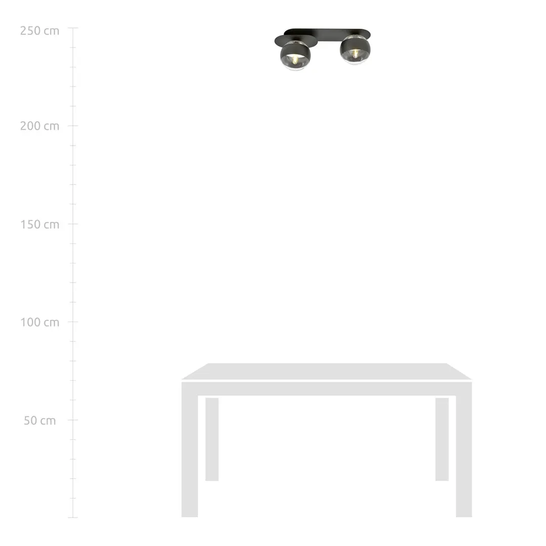 Lampa sufitowa PLAZA Czarny 1121/2 - 1121/2