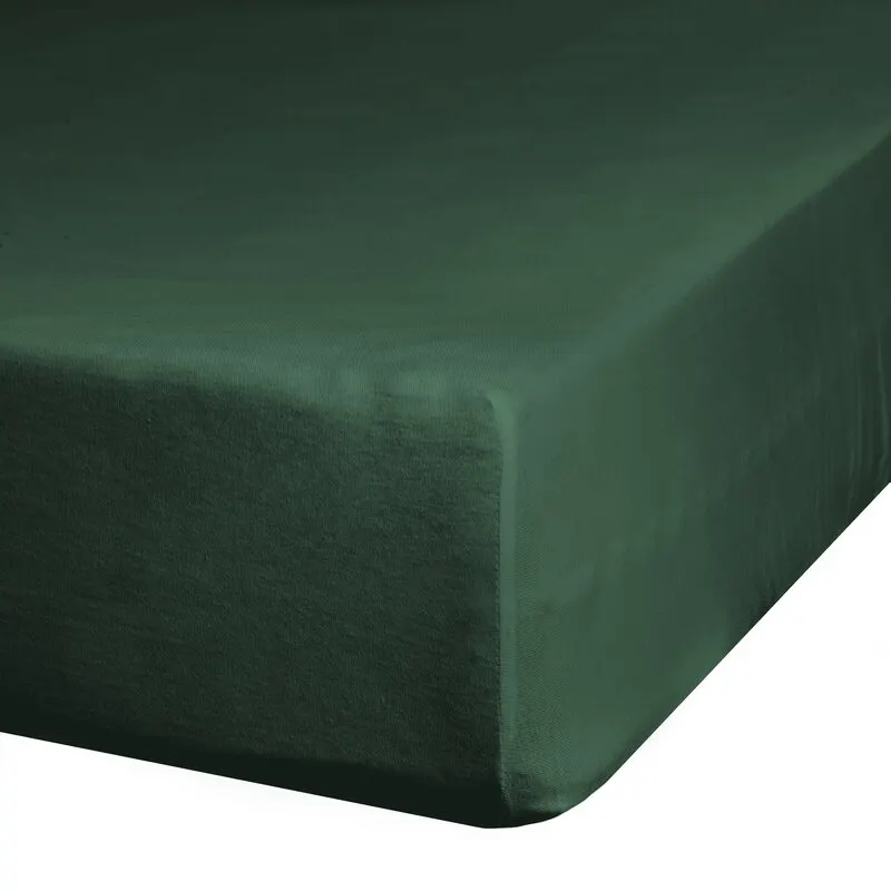 PRZEŚCIERADŁO Z GUMKĄ JERSEY D91 140X200 CM, WYS.30 CM BUTELKOWY ZIELONY