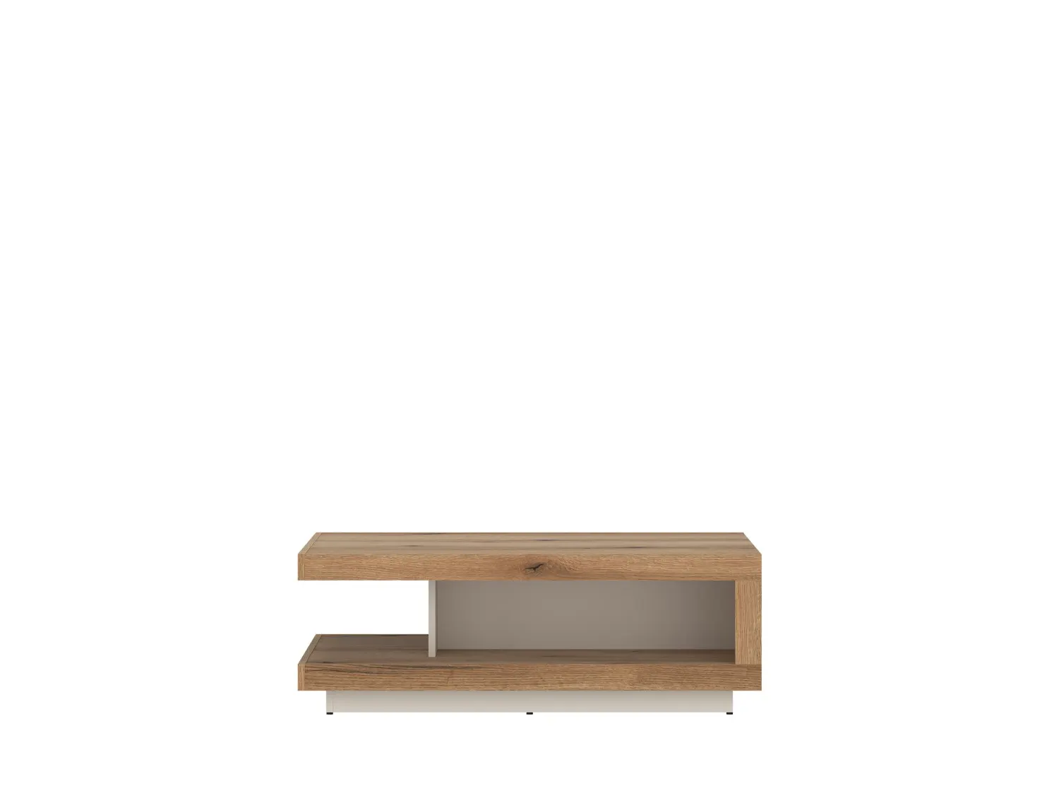 Stolik kawowy z półką CUT OUT 70x105 kaszmir/dąb coast evoke