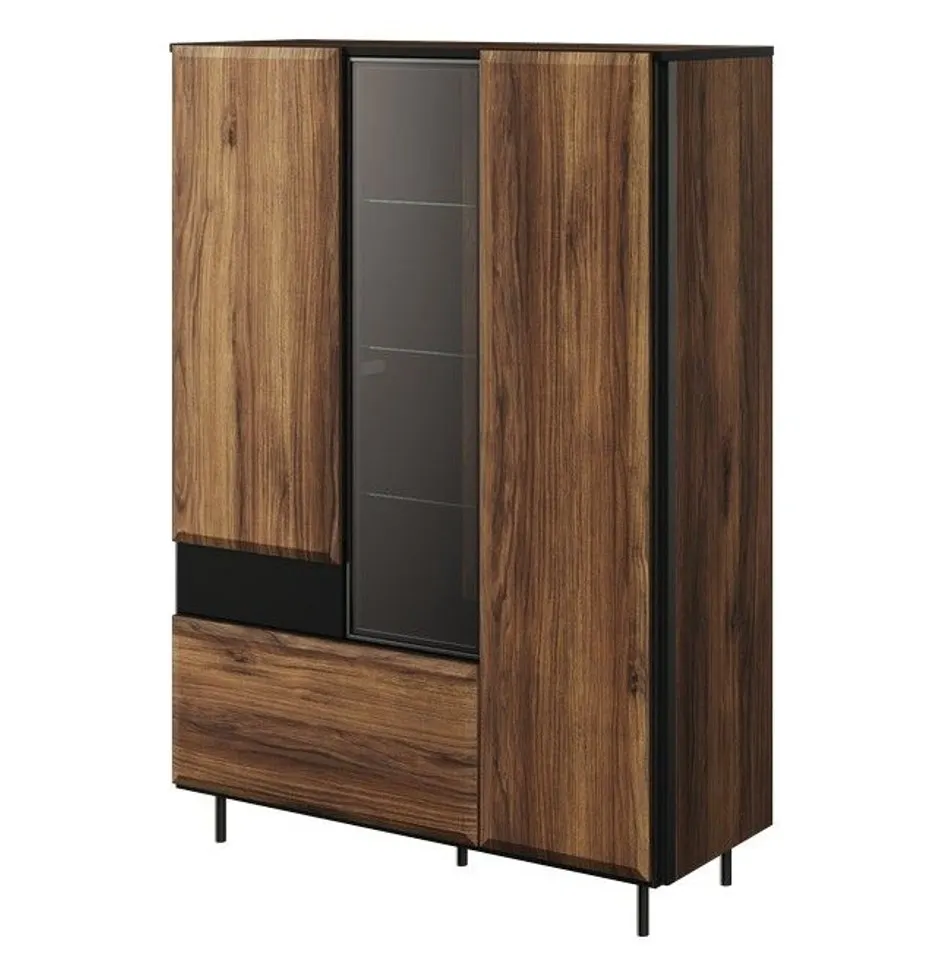 Witryna niska Borga 05 dąb catania, czarny 100x143x41 Szafa, Meble, Szafka