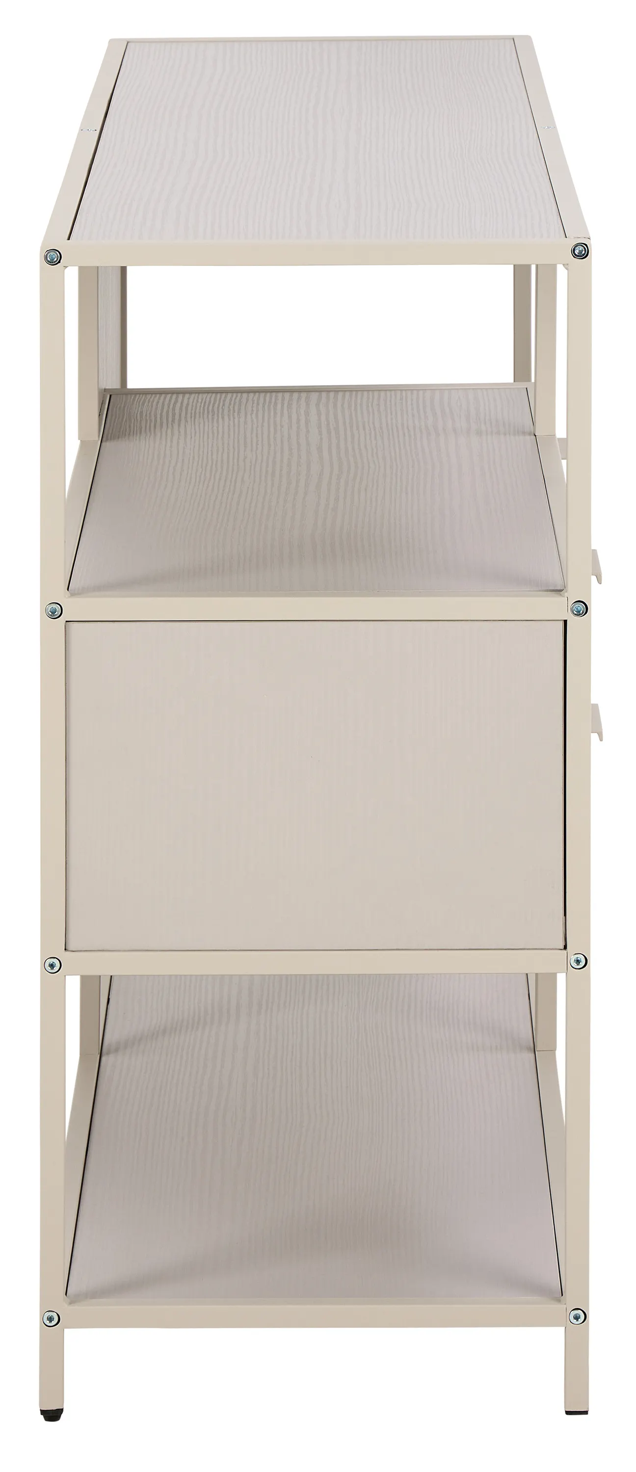 Regał niski z 2 szufladami SEAFORD szary 114x35x78 - 0000109301