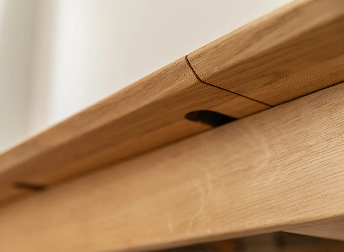 Stół dębowy ORBETELLO rozkładany 80x120(165) cm - dąb olejowany, czarny - KULSR120_45C